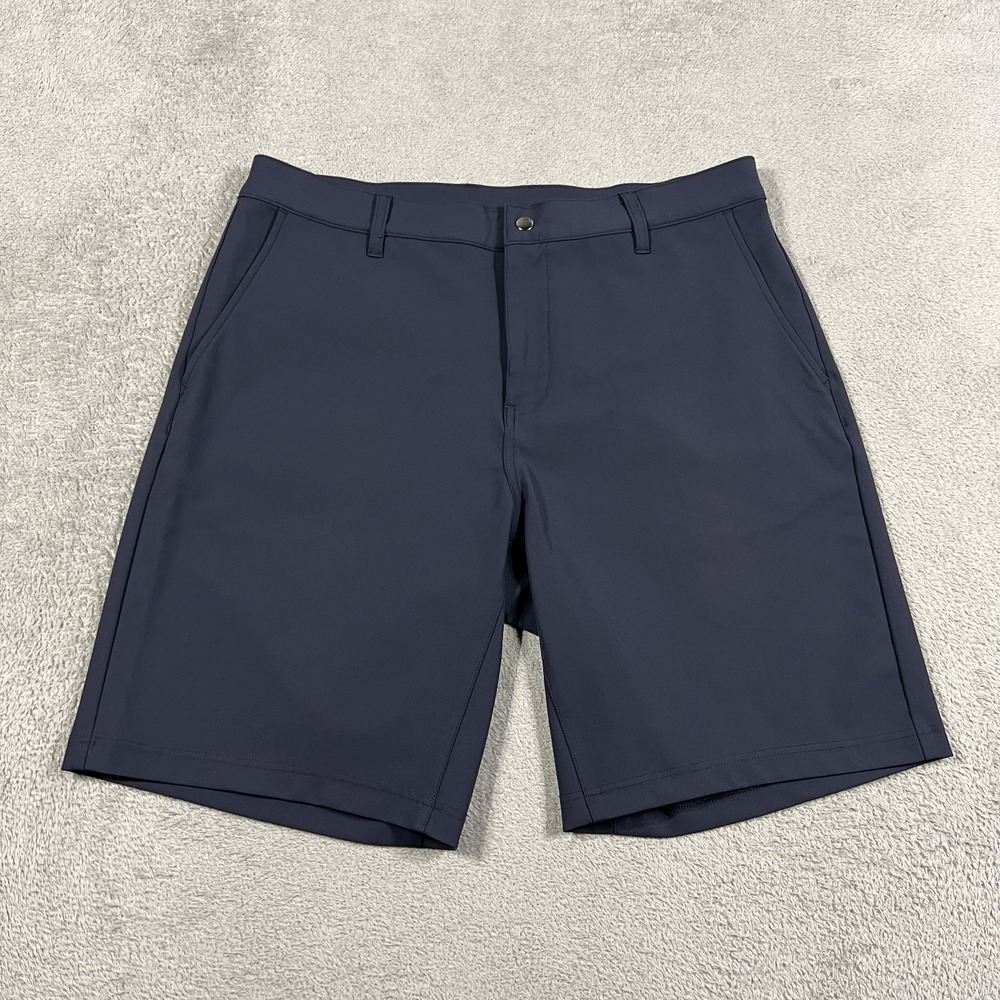 State And Liberty Shorts Men 36 Blue Athletic Fit Stretch 9" Inseam Stretch Golf